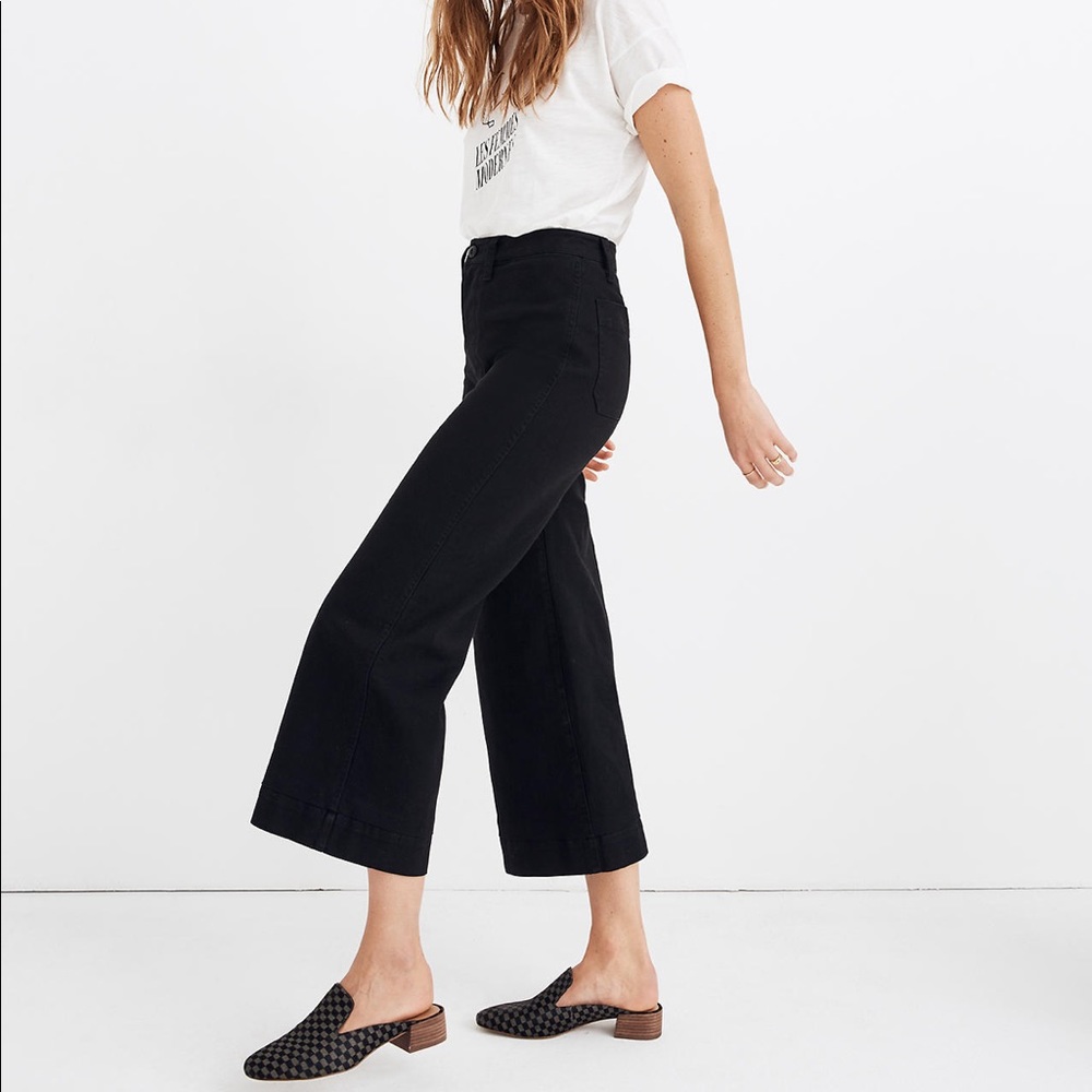 New With Tags Madewell Emmett Wide Leg Crop